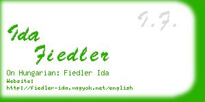 ida fiedler business card